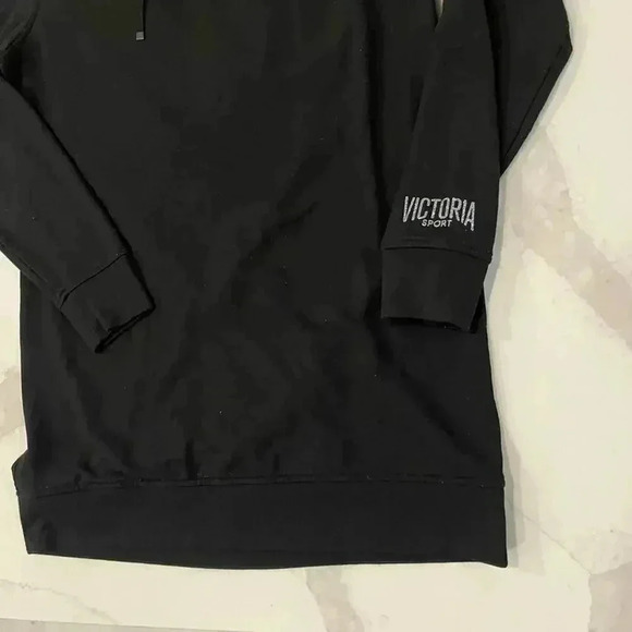 Victoria Sport Victoria's Secret Black Hooded Open Back Gym Cover Dress Women XS - Picture 2 of 7